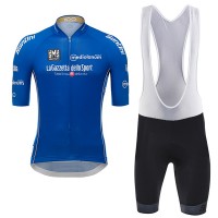 Giro d'Italia 2017 Blau Fahrradbekleidung Satz Radtrikot Kurzarm+Kurz Trägerhose