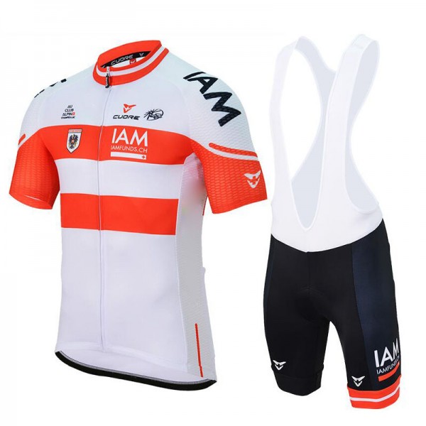 IAM 2017 Austrian Champion Fahrradbekleidung Satz Radtrikot Kurzarm+Kurz Trägerhose