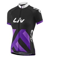 2017 Liv Damen Schwarz-lila Radtrikot Kurzarmen