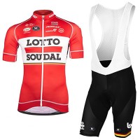 2017 LOTTO SOUDAL Fahrradbekleidung Satz Radtrikot Kurzarm+Kurz Trägerhose