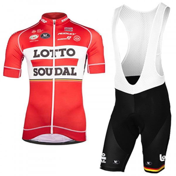 2017 LOTTO SOUDAL Fahrradbekleidung Satz Radtrikot Kurzarm+Kurz Trägerhose