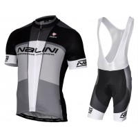 2017 Nalini PRO Artico Schwarz-Gris Fahrradbekleidung Satz Radtrikot Kurzarm+Kurz Trägerhose