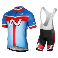 2017 Nalini PRO Navision Blau-Rot Fahrradbekleidung Satz Radtrikot Kurzarm+Kurz Trägerhose