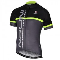 2017 Nalini PRO Brivio Schwarz-Gris Radtrikot Kurzarm