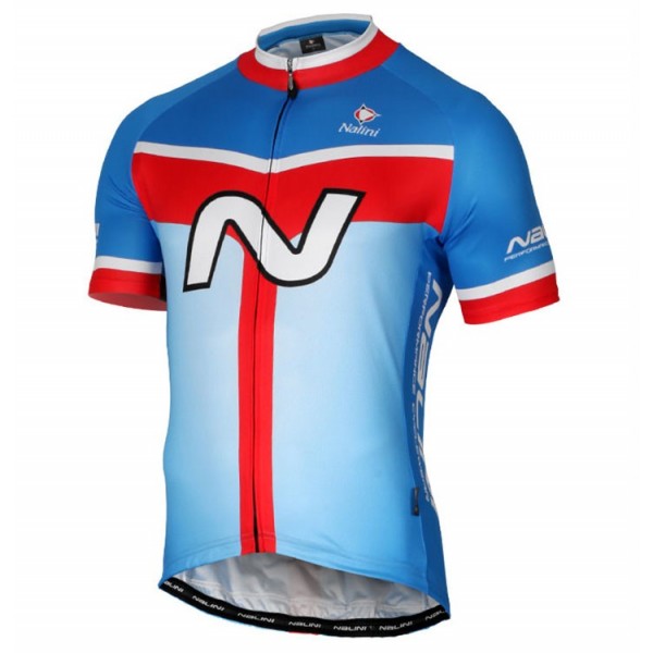 2017 Nalini PRO Navision Blau-Rot Radtrikot Kurzarm