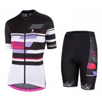 2017 Nalini PRO dolomiti Damen Schwarz Fahrradbekleidung Satz Radtrikot Kurzarm+Kurz Trägerhose
