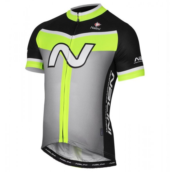 2017 Nalini PRO Navision Schwarz-Vert Radtrikot Kurzarm