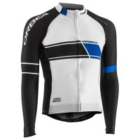 2017 Orbea Pro Radtrikot Langarm Weiß Schwarz Blau