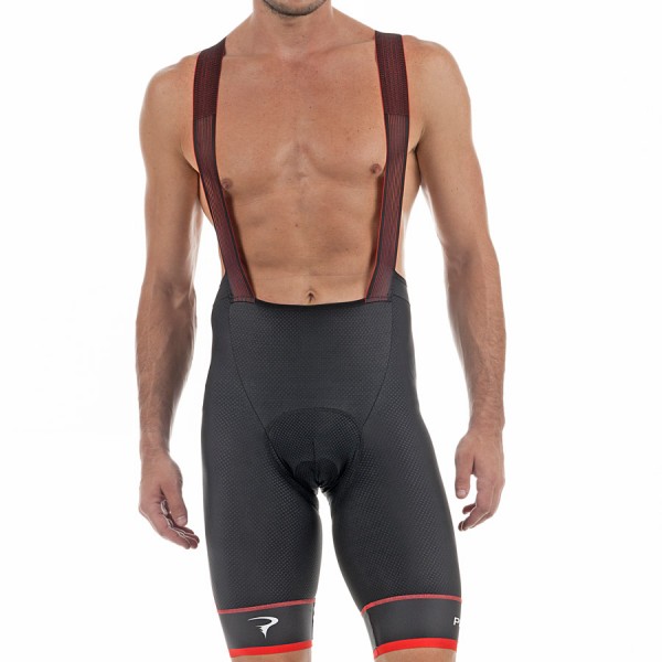 2017 Pinarello Tour Kurz Trägerhose-Schwarz Rot