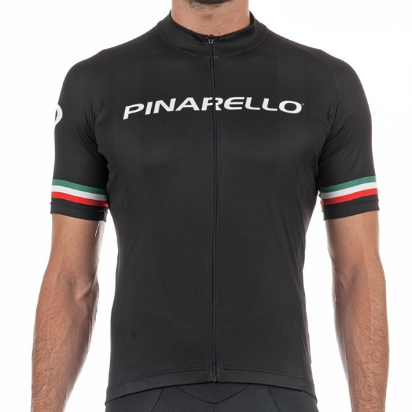 2017 Pinarello Strada Radtrikot Kurzarm-Schwarz Italie