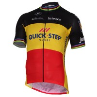 Quick Step Floors 2017 Schwarz Gelb Radtrikot Kurzarm