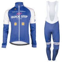 Quick Step Floors 2017 Pro Fahrradbekleidung Satz Radtrikot Langarm+Lang Trägerhose