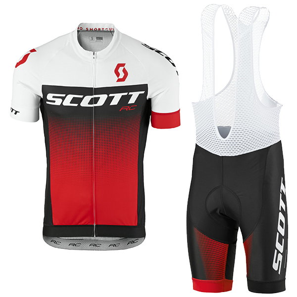2017 Scott Rc Weiß Schwarz Rot Fahrradbekleidung Satz Radtrikot Kurzarm+Kurz Trägerhose 2017 Scott Rc Weiß Schwarz Rot Fahrradbekleidung Satz Radtrikot Kurzarm+Kurz Trägerhose
