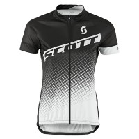 2017 Scott Damen Schwarz Weiß Radtrikot Kurzarm