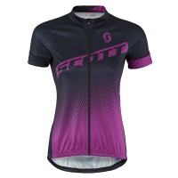 2017 Scott Damen Schwarz violett Radtrikot Kurzarm