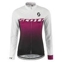 2017 Scott Rc Damen Weiß lila Radtrikot Langarm
