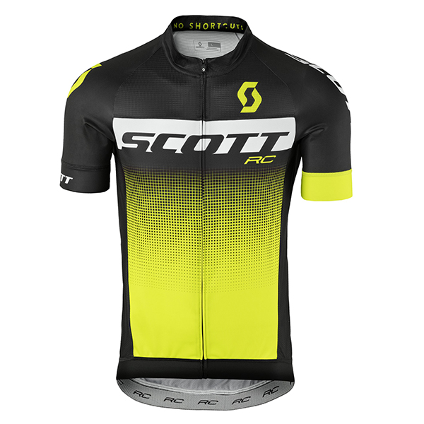 2017 Scott Rc Schwarz Weiß Gelb Radtrikot Kurzarm