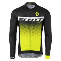 2017 Scott Rc Schwarz Weiß Gelb Radtrikot Langarm