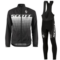 2017 Scott Rc Weiß-noir Fahrradbekleidung Satz Radtrikot Langarm+Lang Trägerhose