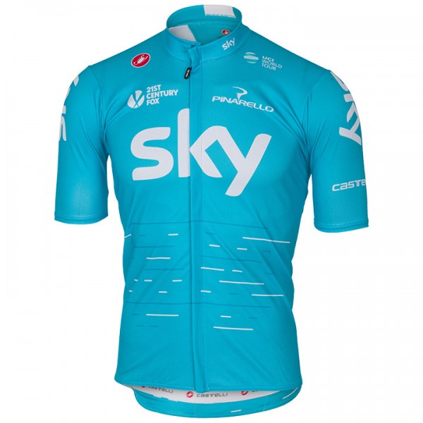 2017 Sky Pro Radtrikot Kurzarm Blau
