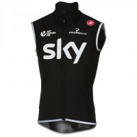 2017 Sky Pro ärmelloses Trikot Schwarz