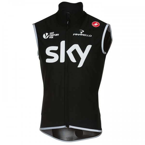 2017 Sky Pro ärmelloses Trikot Schwarz