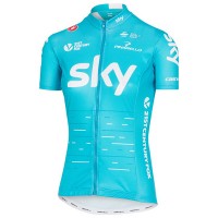 Sky Pro Damen 2017 Blau Radtrikot Kurzarm