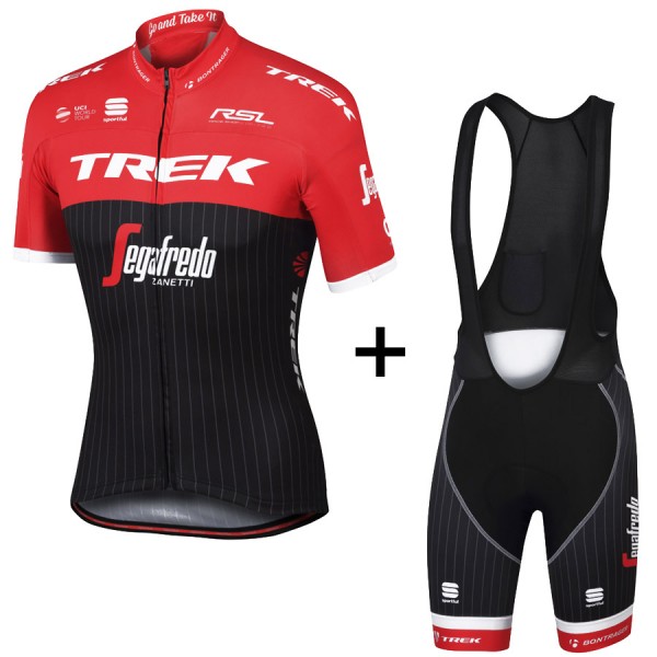 Trek Segafredo Pro 2017 Rot Fahrradbekleidung Satz Radtrikot Kurzarm+Kurz Trägerhose Schwarz Trek Segafredo Pro 2017 Rot Fahrradbekleidung Satz Radtrikot Kurzarm+Kurz Trägerhose Schwarz