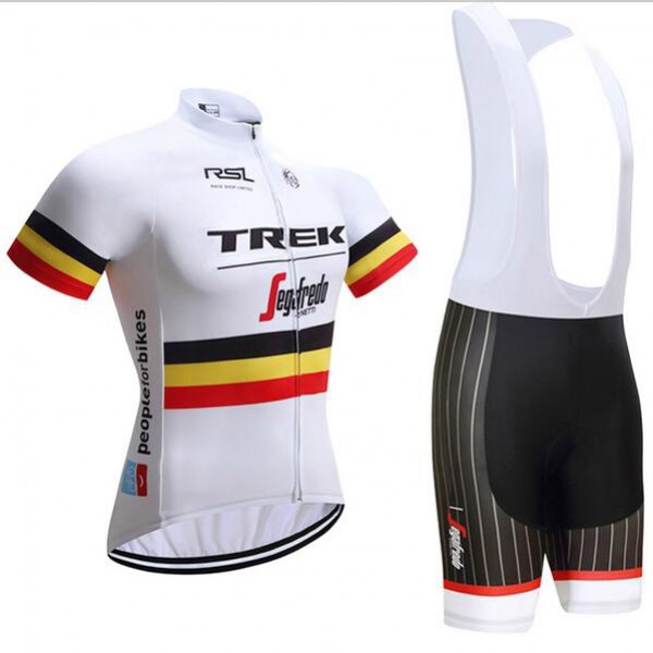 Trek Segafredo 2017 Fahrradbekleidung Satz Radtrikot Kurzarm+Kurz Trägerhose Weiß