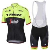 Trek Segafredo Pro 2017 Gelb Fahrradbekleidung Satz Radtrikot Kurzarm+Kurz Trägerhose