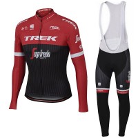 Trek Segafredo Pro 2017 Rot Fahrradbekleidung Satz Radtrikot Langarm+Lang Trägerhose