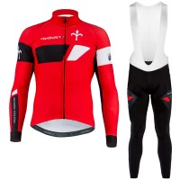 Wilier 2017 Pro Team Rot Fahrradbekleidung Satz Radtrikot Langarm+Lang Trägerhose