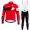 Wilier 2017 Pro Team Rot Fahrradbekleidung Satz Radtrikot Langarm+Lang Trägerhose