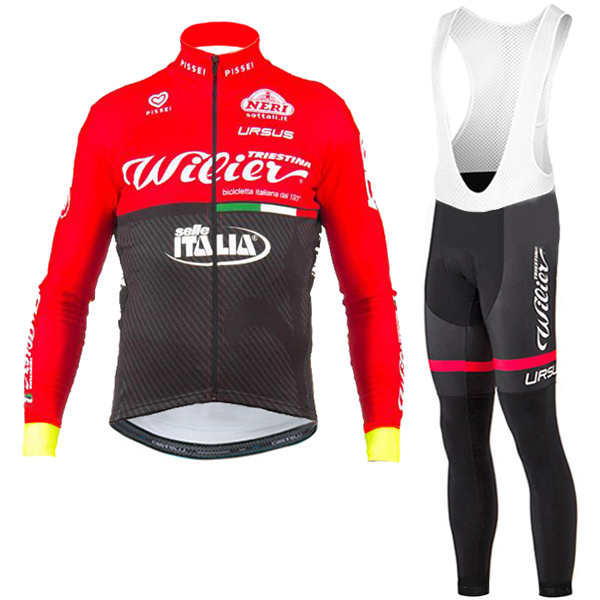 WILIER SELLE ITALIA 2017 Pro Fahrradbekleidung Satz Radtrikot Langarm+Lang Trägerhose